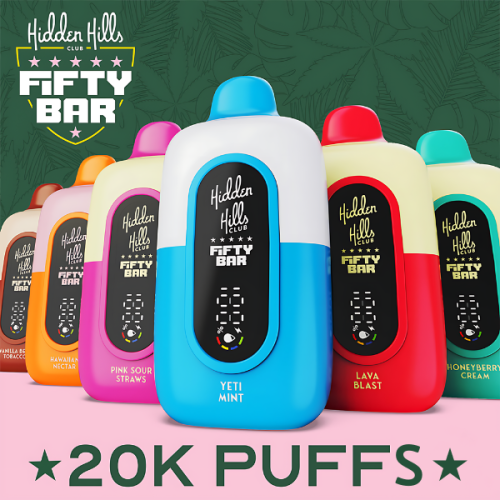 Hidden Hills Club x Fifty Bar 20000 Puffs Disposable