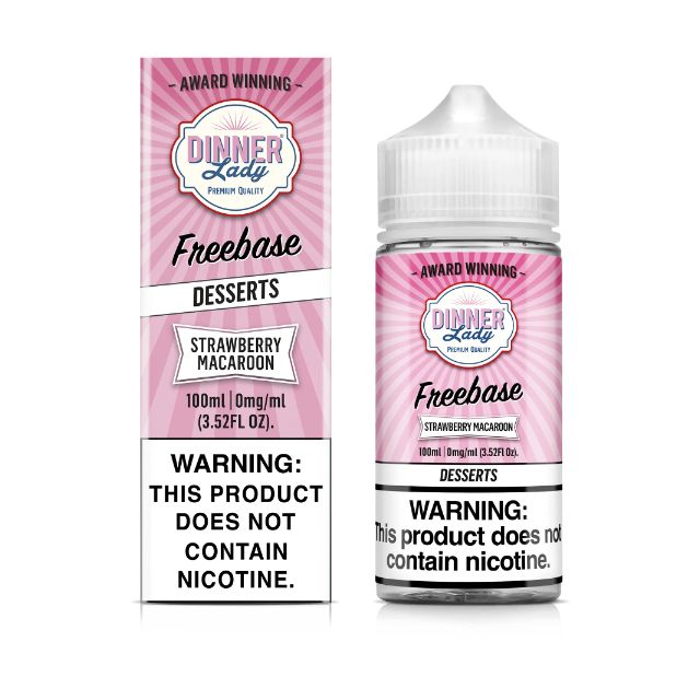 Dinner Lady Desserts 100mL Freebase Strawberry Macaroon