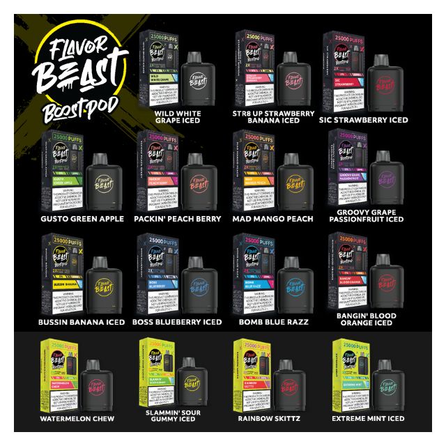 Flavor Beast Level X Boost Pods 25000 Puffs