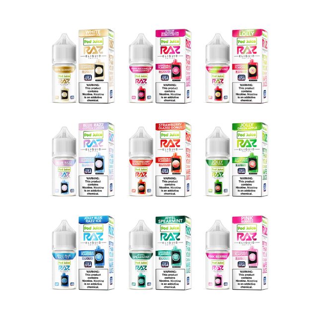 Pod Juice + RAZ Disposables Collab Salt E-Liquid 30mL