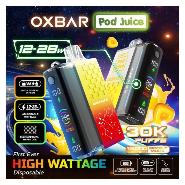 Pod Juice x OXBAR Magic Maze 2 30k Puffs Rechargeable Disposable